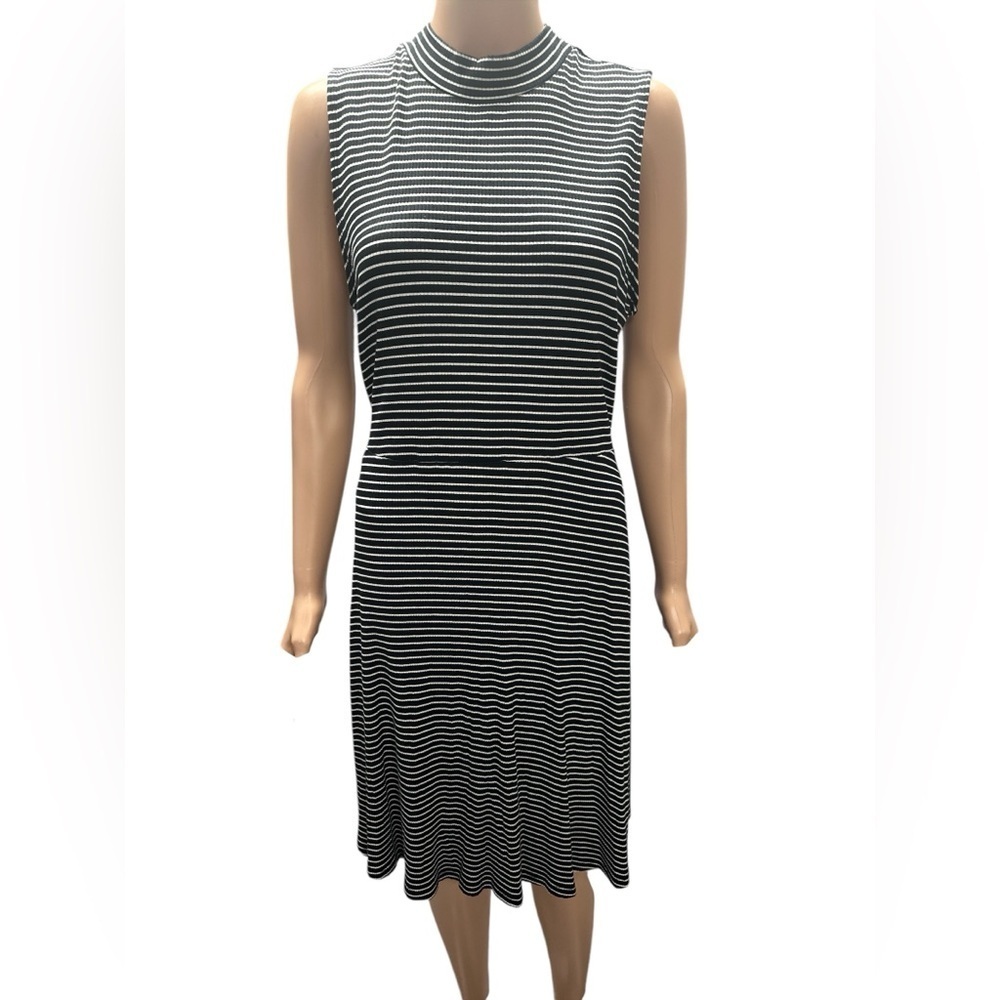 Old Navy - EC - Black and White Striped Sleeveless Dress - Picture 1 of 2